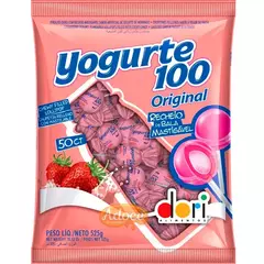 Pacote de Pirulito Recheado Yogurte 100 + Morango