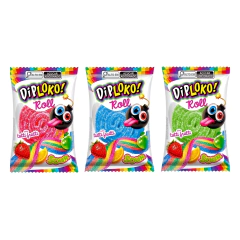 Bala Ácida Diploko Colorida Bala Rolo Colorida Unidade