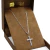 Corrente Prata 925 Veneziana 70cm + Cruz Lisa Quinada