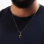Corrente Ouro 18k malha cartier 60cm diamantada + cruz - loja online