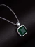 Corrente de prata 925 da Morelli Joias com pingente de jade verde