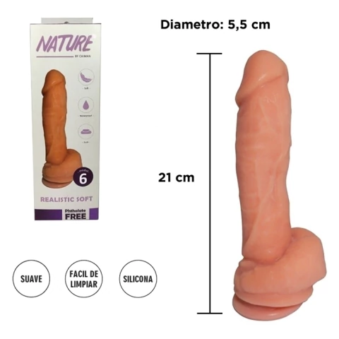 Dildo kong realista con testiculo 21 cm