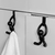 Cabideiro para Porta de Armário Umbra Buddy Preto 13x5cm 2pçs - UP+Casa
