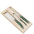 Faca para Queijo de Aço Inox Laguiole Verde 3pçs