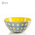 Bowl de Acrílico Guzzini Le Murrine Cinza e Amarelo 12cm 2pçs