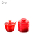 Conjunto de Pote para Manteiga e Açucareiro de Cerâmica Le Creuset Vermelho 2pçs