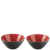Bowl de Acrílico Guzzini My Fusion Preto e Vermelho 12CM 2PÇS