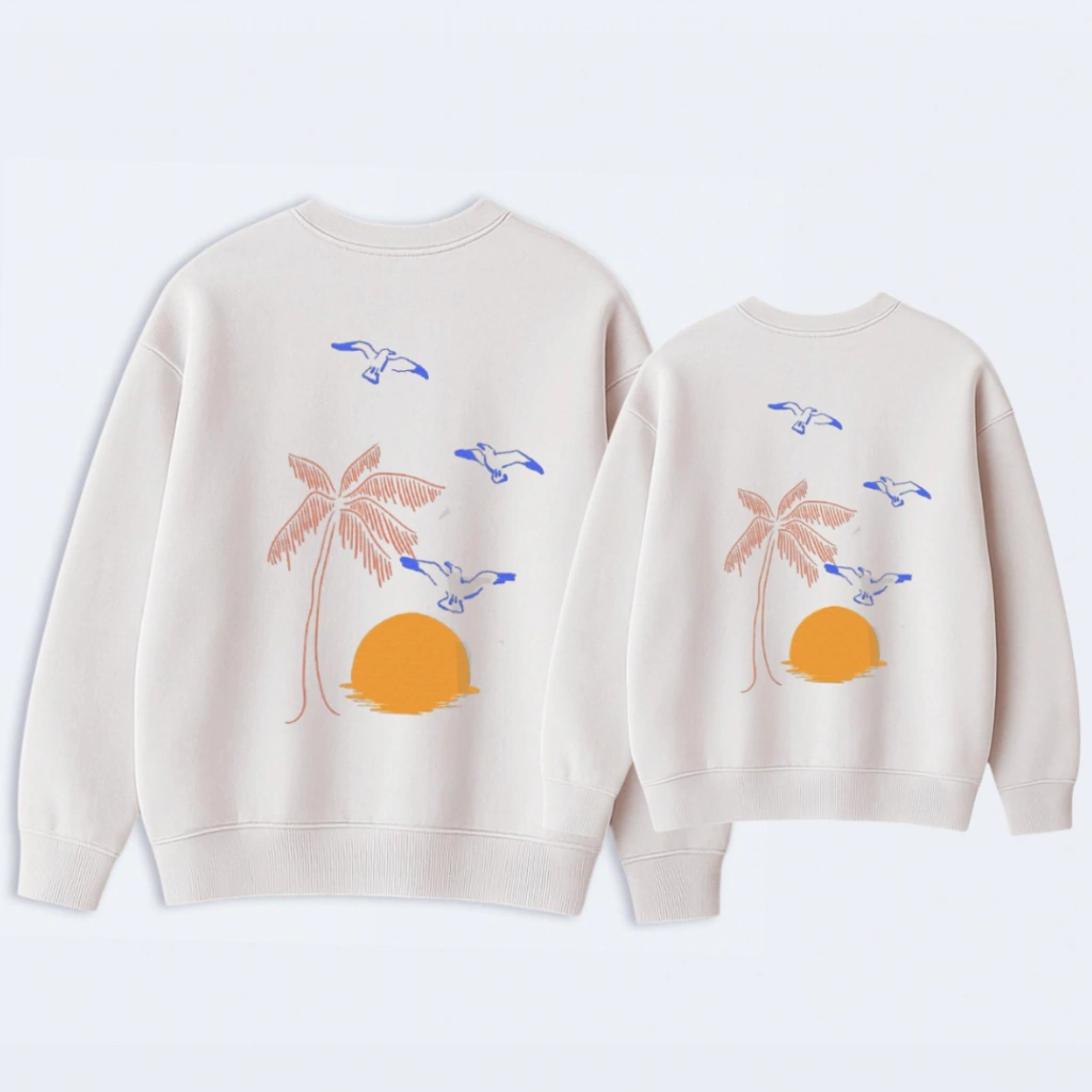 PACK BUZO OVERSIZE MAMÁ + MINI (AVES CRUDO)