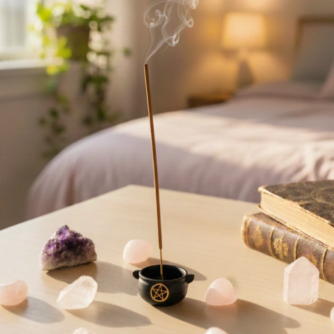 Caldeirão com Pentagrama: Incensário e Porta-Vela - comprar online