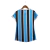 Camisa Grêmio I 23/24 - Torcedor Umbro Feminina - Azul com listras pretas e brancas - Footfy Sports