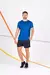 SHORT TECH VALLEY Negro con Azul Francia- Runik - tienda online