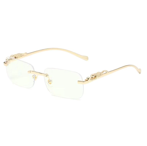 Lentes Sin Montura Transparentes Dorados