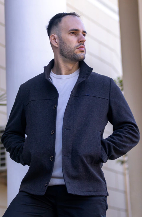 Casaco Docthos Slim Curto Em Malha C/Meio Forro - 436370