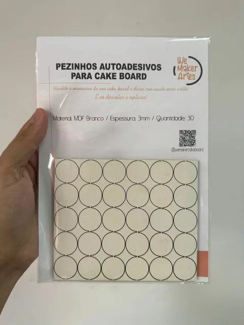 Kit com 2 pacotes de Pezinhos / Travinha Auto Adesivos para Cake Board