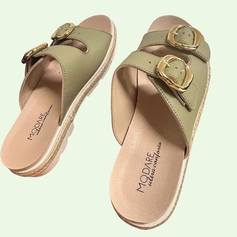 Sandália Feminina Modare Ultra Conforto 7132.257 napa floather nature verde 1270 - comprar online
