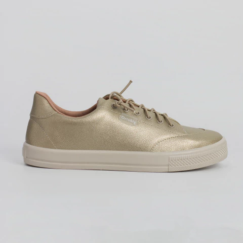 Tênis Feminino 336by-Nm66 Metalizado Confort Ortobig -Dourado