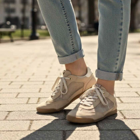 Tênis Nobuk Tela 906012-1 Bege- Piccadilly - comprar online