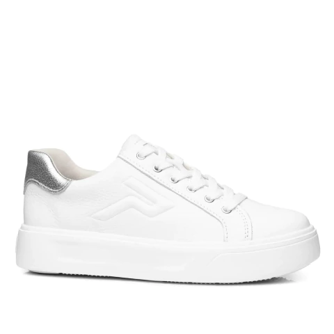 Sapatênis Feminino 211216-01 Napa Soft Branco/Prata-Pegada - comprar online