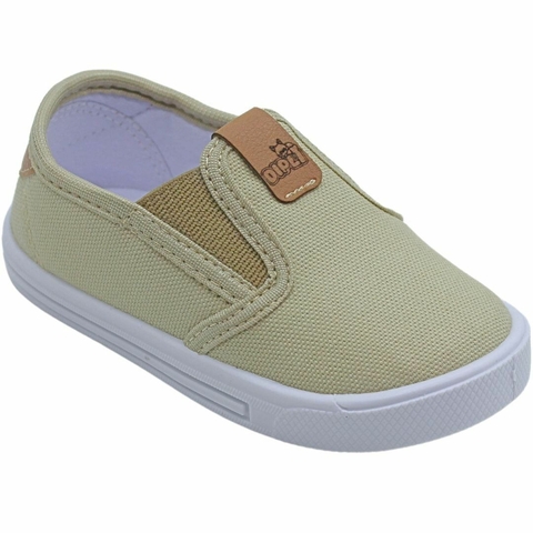 Tênis Com Sola Mocassim Bege