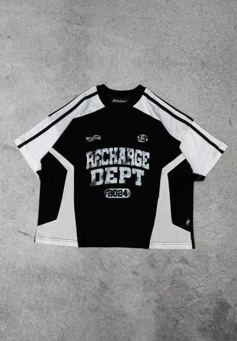 BOXY FIT URBAN STRIPE DEPT DESIGN NEGRO - comprar online