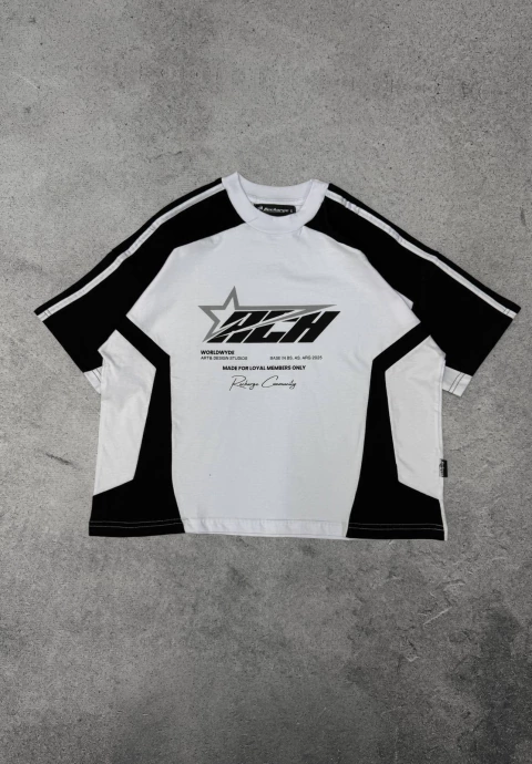 BOXY FIT URBAN STRIPE WORLDWIDE RACING BLANCO - comprar online