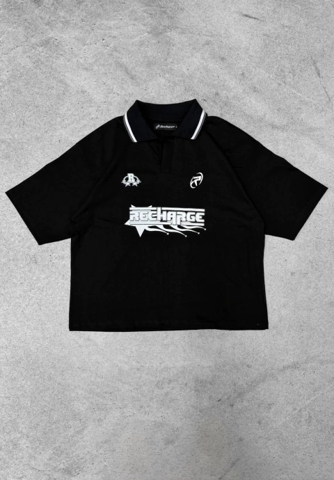 CHOMBA BOXY FIT ESTRELLA NEO NEGRA - comprar online