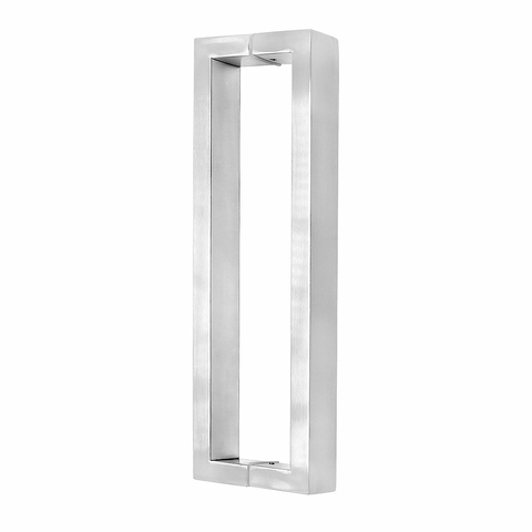 Puxador de porta Silvana Retangular 40 cm Inox Esc