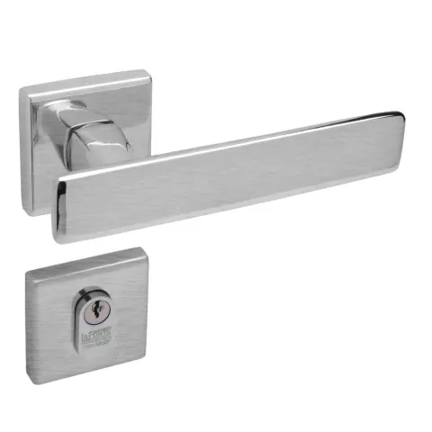 Fechadura para Porta 751 La Fonte Zamac Externa ST2 55 Ros 333 Cromado Acetinado