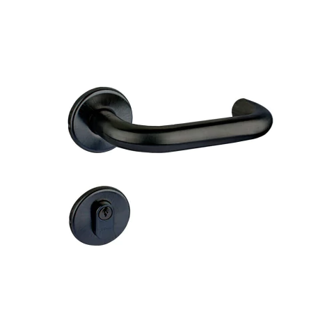 Fechadura para Porta 517 Tubular Inox Externa ST2 55 Ros 357 Inox Preto Fosco