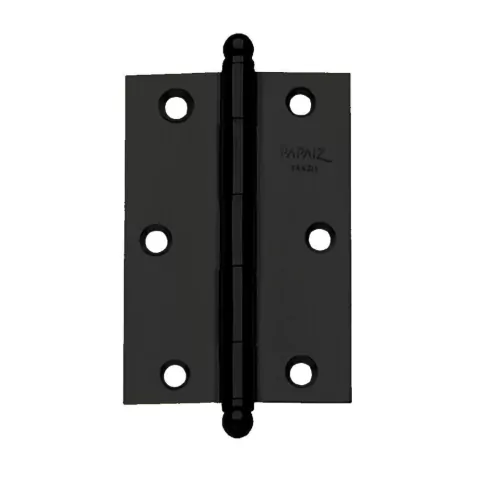 Dobradiça Leve 1300 Aço com Pino Estampado Preta Fosca 3 1/2" Papaiz