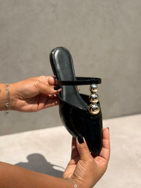 Mule Preto Verniz - comprar online