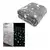 Manta Polar Luminosa 2 Plazas Gris Con Estrellas - comprar online