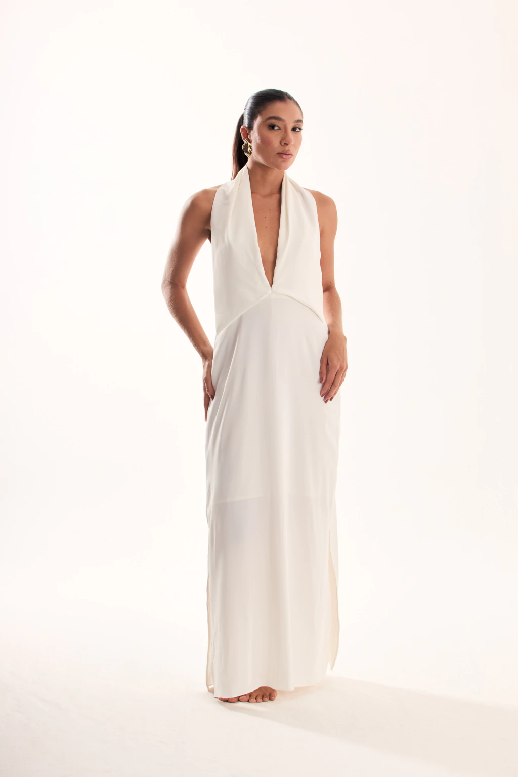 VESTIDO GOLA VIN BLANC