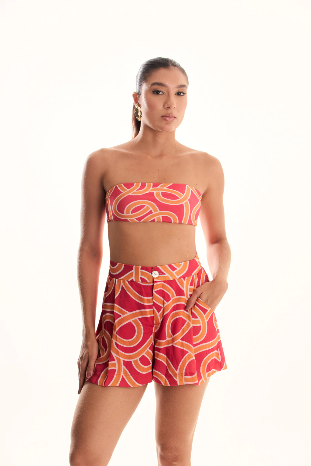 SHORT RIVA PINK CHAIN