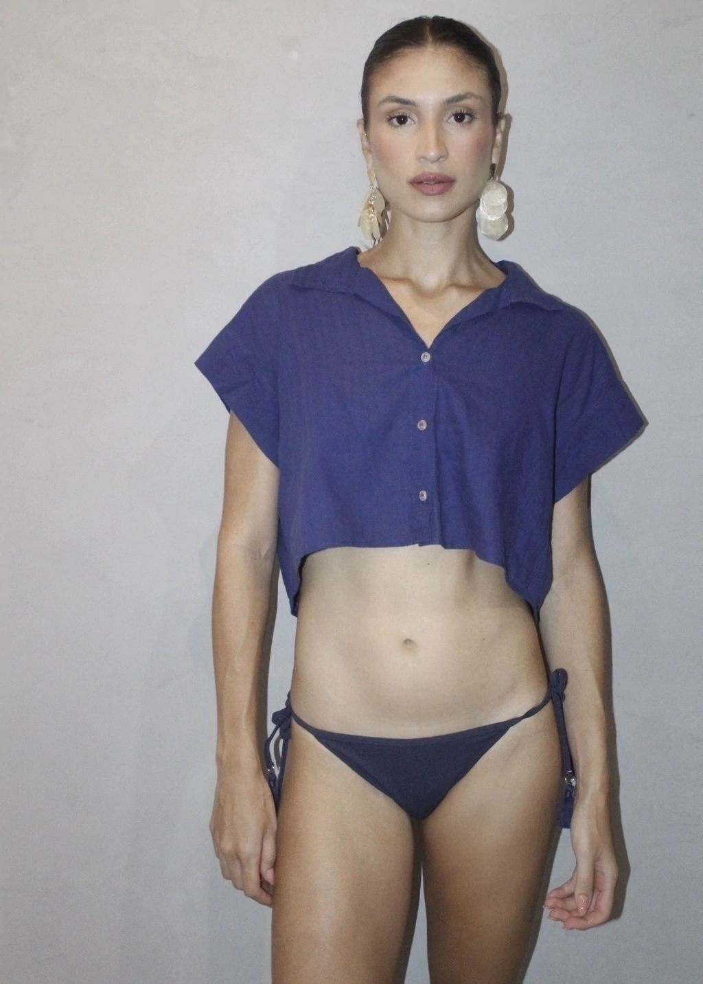 CROPPED YBA - AZUL MARINHO