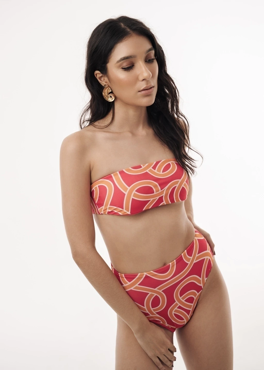 Conjunto Tomara que Caia Pink Chain - Vermelho