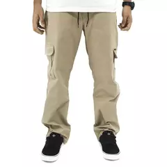 Calça Your face Cargo Sarja Caqui