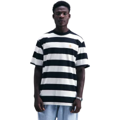 Camiseta Plano C Stripe Tshirt PC Letter Preta - comprar online