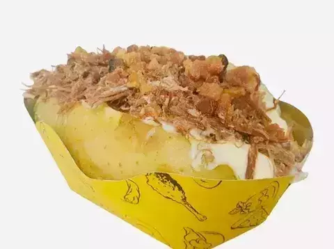 Barca Embalagem Batata Recheada Metalizada 50un