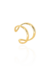 Anel Duplo Curve - Banho de Ouro 18K - comprar online