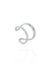 Anel Duplo Curve - Banho de Ouro Branco - comprar online
