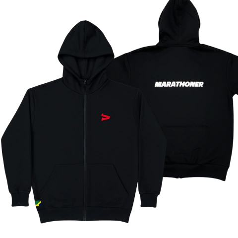 Moletom Unissex Lobo Marathoner Canguru com Zíper e Capuz - Preto - comprar online