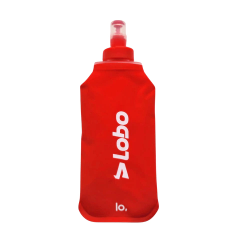 Squeeze soft de silicone Lobo & Trilo 350ml Vermelha