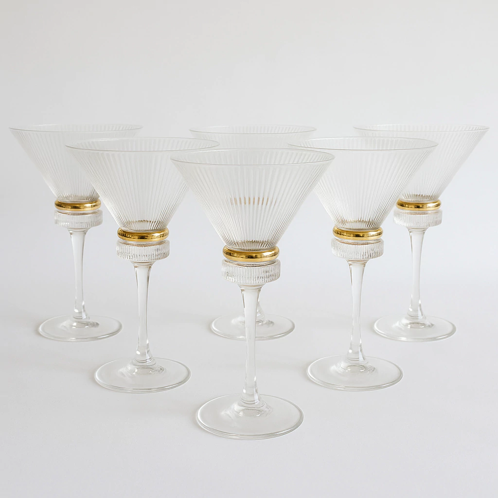 Set 6 Copas Vino/Trago - Golden Glam
