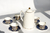 Juego de Té Porcelana "Cuadrillé"
