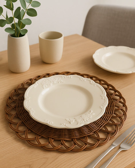Plato de Postre Clair – Porcelana con relieve