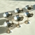 Juego de 6 Copas Art Deco Octogonales Plata Lappas