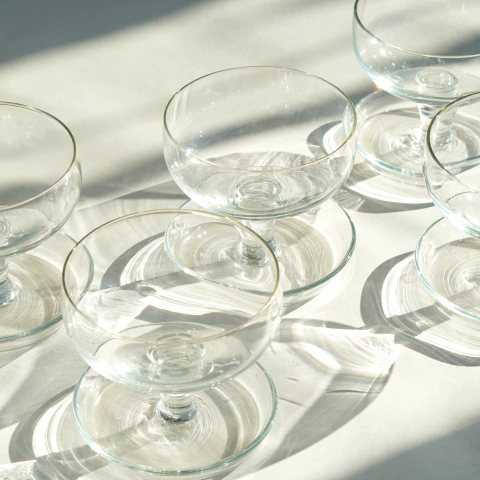 Set de 5 Pomeleras de Cristal