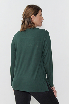 REMERA BASE MANGA LARGA TALLE ESPECIAL BORD TUPIDO EN 2 HOMBROS 4997 - Nouvelle Factory