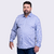 Camisa Masculina Plus Size - Azul Listrada